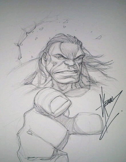 Dale Keown Hulk The End Sketch In S Wallace S Sketches Comic